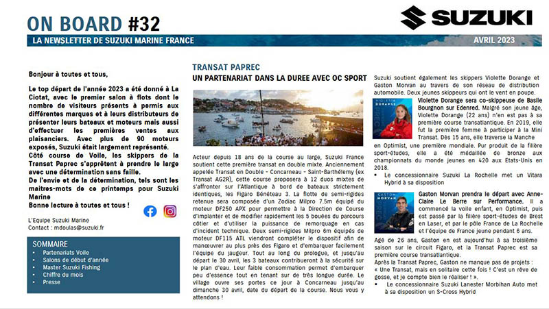 ONBOARD - Les newsletters de Suzuki Marine France